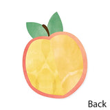 Big Dot of Happiness Sweet as a Peach - Shaped Thank You Cards - Fruit Themed Baby Shower or Birthday Party Thank You Note Cards with Envelopes - Set of 12