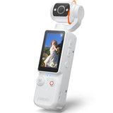 Portable Video Recorder with 180° Rotating Lens, Vlogging Camera,Pocket Body Camera with Audio & Video Recording, 7Hour Power, Handheld POV Cameras