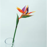 3 Pcs Orange Large Bird Of Paradise 29" Permanent Strelitzia, Imitating Tropical Plants, Soft Rubber Pu Artificial Flowers For Home Office, 0.3" Stem