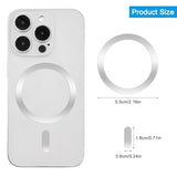 8 Pack Universal Metal Rings Sticker Compatible With Magsafe Magnetic Wireless Charger Iphone 16/15/14/13 Pro Max Mini, Ultra-Thin Car Charger Conversion Accessories (No Magnet), Silver