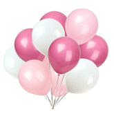 White Light Pink Rose Red Balloons,100 Pack 12 Inch Latex Balloons