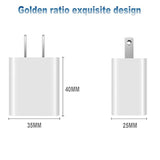 Usb Wall Charger Block 2Pack Dual Port Cube Plug Power Charging Adapter Brick For Apple Iphone 15/14/13/12/Xs Max/Xr/X/8/8 Plus/7/6S/6S Plus/6/Se/5S/5C/Ipad Mini/Air/Samsung Galaxy Kindle Fire Lg