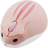 Wireless Bluetooth Mouse Cute Cartoon Animal Hamster Shape Mouse Silent Portable Optical 1200 Dpi Ergonomic Cordless Computer Mice With No Usb Receiver For Pc Laptop Tablet Mac Ipad Girl Gift(Pink)
