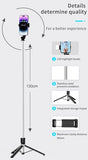 Selfie Stick, 51 Inch Phone Tripod Extendable Cell Phone Tripod Stand with Wireless Remote and Phone Holder Compatible with iPhone Android Phone for