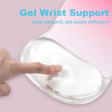 Mouse Pad With Gel Wrist Rest - Cooling Ergonomic Clear Mousepad Support, Non-Slip Base Wrist Pad For Keyboard Typing Pain Relief/Laptop/Desktop