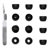 12X Replacement Earbud Tips Wireless Earbuds Accessories Eartips Earpad With 3-In-1 Cleaner Kit Compatible With Dewalt Jobsite/Pro X1/X2/Neckband Earphones/Behind-Neck/2-In-1 Neckband Earbuds