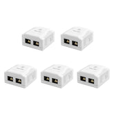 Cat6 Ethernet Surface Mount Box, 2-Port Rj45 Keystone Jack Surface Mount Box,