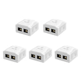 Cat6 Ethernet Surface Mount Box, 2-Port Rj45 Keystone Jack Surface Mount Box,