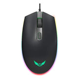 Computer Gaming Mouse 1600Dpi 3 Buttons Rgb Led Backlight Optical Ergonomic Mice