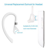 Universal 3 Pack Replacement Ear Hooks For Bluetooth Earpiece, Soft Silicon Earhooks Earphone Replacements, Compatible With New Bee, Plantronics, And Other Wireless Earpieces-White