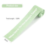 2 Rolls 2 Inch X 150 Feet Baby Shower Measuring Tape Tummy Measure Belly Game Paper Belly Measuring Tape For Baby Shower Party Decorations Supplies(Green)