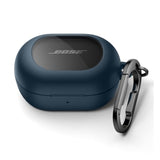 Magnetic Case for Bose QuietComfort Earbuds 2024, Rugged Shockproof Protective Cover with Magnetic Lok and Carabiner, Navy Color