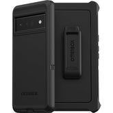 OtterBox Pixel 6 Pro Defender Series Case - BLACK, rugged & durable, with port protection, includes holster clip kickstand