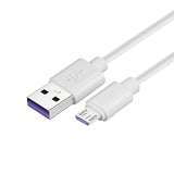 Smays USB to Micro USB Cable 3ft Charging Cord White 2-Pack
