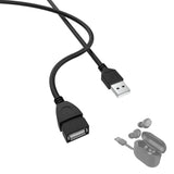 Usb Extension Charger Cable For Jlab Go Ai Pop/Sport, Jlab Epic Air Anc/Sport