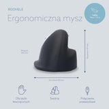 R-Go He Vertical Ergonomic Mouse, For Left Handed, With Break Software, Usb-C/A Wired, Prevents Tennis Elbow/Mouse Arm Rsi, Silent Click, 5 Buttons - Compatible Windows/Mac Os, Black/Silver