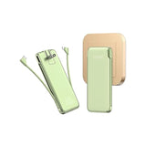 10000Mah Power Bank Portable Charger With Built In Cables And Ac Wall Plug, Phone Charger External Battery Pack Compatible With Iphone Android Smart Devices