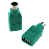 Usb To Ps2 Adapter 2Pcs Green Ps/2 Male To Usb Female Converter Adapter For Mo