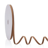 Dark Khaki 1/4 Inch Velvet Ribbon, Double Faced Continuous 20 Yards Velvet Ribbon Use For Christmas Tree Ornaments,Gift Wrapping,Bow Making,Wreath Decoration,Wedding Boutonnieres,Handmade Crafts