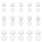 15 Pairs Earbud Tips Replacement Pieces Silicone Earbuds Cap Fit Most In- Ear Headphones Eartips (Inner Hole 4Mm-6.5Mm) Ear Tips Cushion Earphones Earbuds (White)