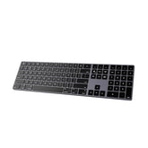 Bluetooth Slim Keyboard For Mac, Aluminum Rechargeable Keyboard Wireless, Low-Profile Silent Flat Key Compatible With Apple Imac, Macbook, Mac And Ios, Full Size - Space Gray