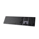 Bluetooth Slim Keyboard For Mac, Aluminum Rechargeable Keyboard Wireless, Low-Profile Silent Flat Key Compatible With Apple Imac, Macbook, Mac And Ios, Full Size - Space Gray