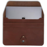 Leather Laptop Sleeve Compatible With Macbook Pro 13-13.3 Inch Notebook M3 M2 M1 Chip Pro Max 24-21 / Macbook Air 14, Laptop Bag Case With Pen Holder (Tan)