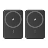 Anker MagGo Magnetic Wireless Charging 5,000mAh Power Bank 2-Pack β Portable Charger with Built-in Kickstand, 7.5W Wireless Charging for iPhone 12, 13, 14, 15 & Newer, Compact & Travel-Friendly