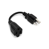 Sewell 6-Inch Power Extension Cable, 5-Pack, Outlet Saver, 18 AWG