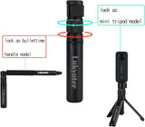 Bullet Time Handle Tripod Rotating Grip with Invisible Selfie Stick, for Insta360 X5/X4, DJI OSMO Pocket 3, GoPro, 1/4" Thread, 6 lbs Load Capacity,