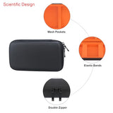 Carrying Case For Roamwifi 4G Lte Mobile Hotspot Router, R10 Router Travel Bag Worldwide Portable Wifi Storage Holder, Mesh Pocket Fits Cable, Black+Inside Orange