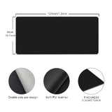 59" X 24" 4Xl Pu Leather Desk Mat (Black/Gray), Huge Mouse Pad, Dual Sided Desk Pad Protector, Waterproof Writing Blotter For Gaming/Office/Home