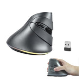 2.4G Wireless Mouse Ergonomic Vertical Mouse Bluetooth Mouse Rgb Optical Mouse With Usb Receiver 7 Buttons 4 Adjustable Dpi Cordless Computer Mice For Pc Laptop Desktop,Grey