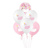 Swan Princess Balloons, 15 Pcs Pink And White Latex Balloons Swan Soiree Confetti Balloons For Wedding Birthday Girl Baby Shower Party Decoration