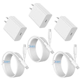 Iphone 16 15 Charger Fast Charging, 2-Pack 20W Pd Type C Fast Wall Chargers, Usb C Charger Block For Iphone 16/15/Plus Pro Max, Ipad Pro/Air/Mini, Airpods Pro With 2 Pack 10Ft Usbc To Usb C Cable