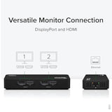 4K Displayport And Hdmi Dual Monitor Adapter With Ethernet For Usb 3.0 And Usb