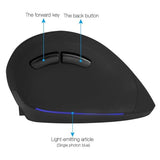 Ergonomic Vertical Wireless Rechargeable Mouse, 2.4Ghz, 800/1200/1600 Dpi, 6 Buttons, Pinky Finger Rest, 123Mm X 90Mm X 72Mm, Black