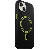 OtterBox iPhone 14 Colorful Grip Case - Electric Vibes (Black/Lime Green), Snaps to MagSafe, Ultra-Sleek, Raised Edges Protect Camera & Screen
