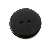 Buttons 2 Hole, 1 Inch, Resin, 10 Pieces, Black (Black)