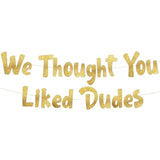 Funny Bachelor Party Gold Glitter Banner - Bachelor And Lesbian Bachelorette Party Ideas, Supplies, Gifts, Decorations And Favors