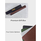 Large Faux Leather Desk Mat 31.5"X15.7" - Non-Slip Waterproof Mouse Pad With Heat-Resistant Surface For Office, Gaming & Home Use (Brown)