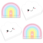 50Pcs Boho Rainbow Party Decorations Cloud Paper Plates And Napkins Rainbow Shaped Paper Plates Disposable Cloud Shaped Napkins For Kids Boys And Girls Birthday Baby Shower Clouds Party Decorations