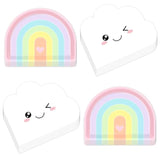 50Pcs Boho Rainbow Party Decorations Cloud Paper Plates And Napkins Rainbow Shaped Paper Plates Disposable Cloud Shaped Napkins For Kids Boys And Girls Birthday Baby Shower Clouds Party Decorations