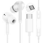USB C Headphones for iPhone 17E 17 16 15 Pro Max Plus iPad Pro USB C Wired Earbuds with Mic Volume Control Type C Earphones Wired USBC Headphones for