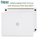 Case For 13.5" Microsoft Surface Laptop 5/4/3 With Alcantara Palm Rest Only 2022 2021 2019 Release Models: 1950/1958/1867, Plastic Hard Shell Case With Keyboard Cover,Matte White