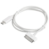 KabelDirekt 30-Pin to USB C Adapter Cable for iPhone 4S/4/3G/3/1, iPad 3/2/1, iPod 3 – 3ft – Male to Male, White (Next-Generation Data/Charging Cable from USB-C to Dock Connector)