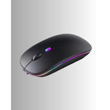 Wireless Bluetooth Mouse 2.4G Rechargable Laptop Mouse With Led Use Portable And 2.4G Dual Mode Silent Slim Ergonomic Shape Computer Mouse For Laptop/Tablet/Pc