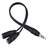 Headphone Splitter For 2 Headphones/Aux Splitter 1 In 2 Out / 1 Audio Jack To 2 Speakers Or Headphones (3.5Mm Trs Male To 2 3.5Mm Trs Female)