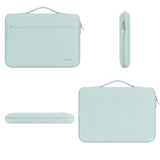 17 Inch Laptop Sleeve Canvas Notebook Portable Carrying Bag Case Handbag For 17" Zbook Fury 17,3 G8 /17,3" Hp Pavilion 17/Ideapad 3 Gen 7/Chromebook 317, Mint Green