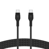 Belkin BoostCharge Pro Flex Braided USB-C to USB-C Charger Cable (2M/6.6ft), USB-IF Fast Charging Cable for iPhone 16 Series, Macbook Pro, iPad Pro, Galaxy S25, S24, Nintendo Switch 2 & More - Black